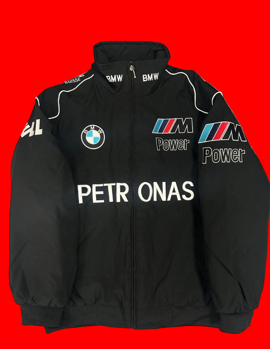 BMW Sauber F1 Petronas Racing Jacket Navv Blue & black Dell M Power Credit Suisse