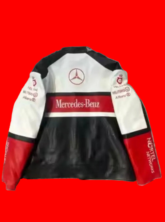 Mercedes-Benz × McLaren F1 Vintage Racing Jacket - Black Red White Moto
Style