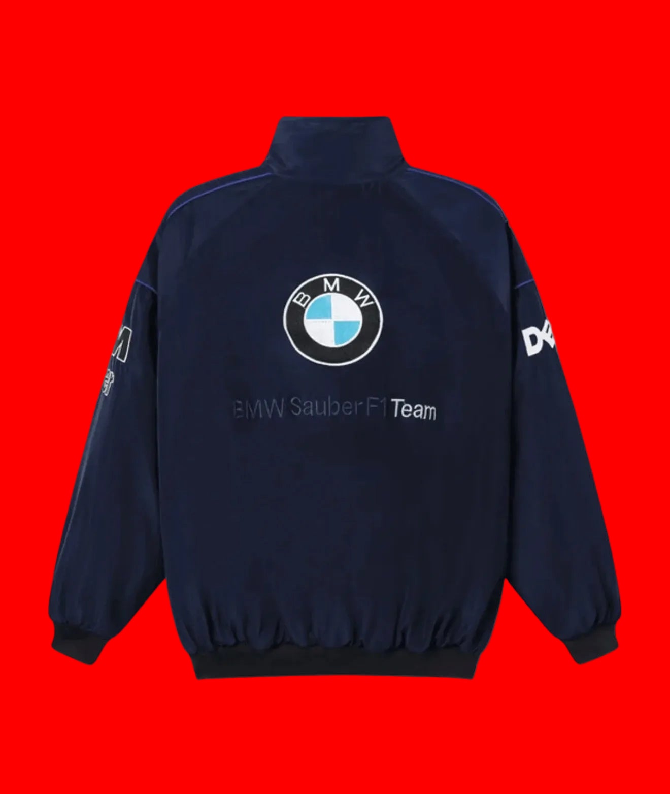 Navy BMW F1 Racing Jacket | Petronas M Power Dell Credit Suisse Team Style