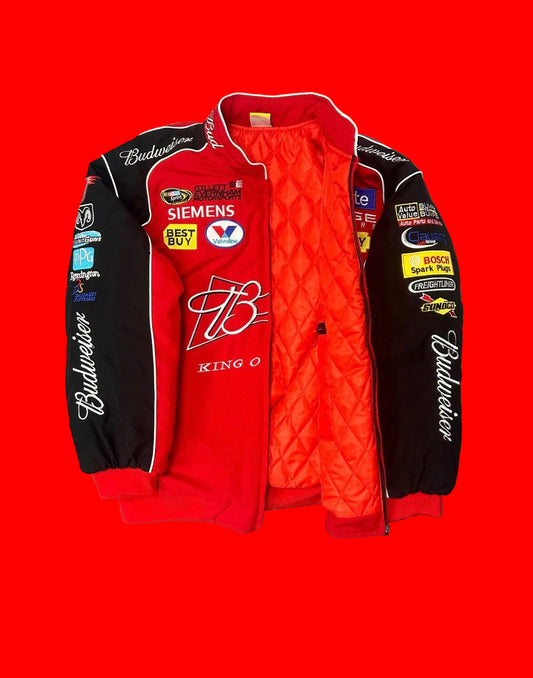 Budweiser Dodge NASCAR Racing
Jacket - Red Black Evernham
Motorsports Style with Full Sponsor
Patches