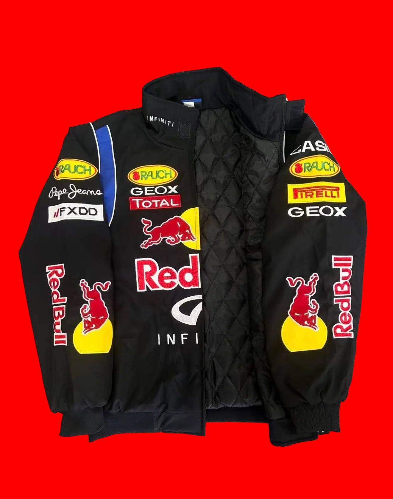 Infiniti Red Bull Racing Team Jackets - Black/Navy Duo with Pepe Jeans
Patches