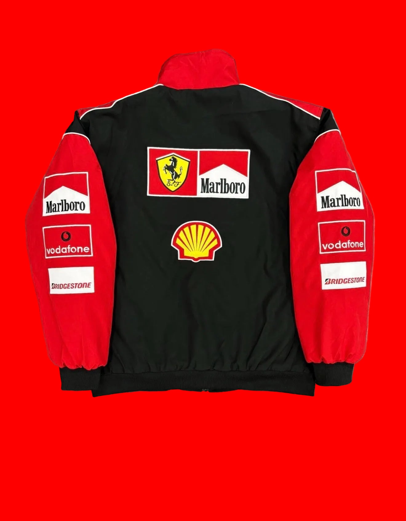 Ferrari F1 Marlboro Sponsor Jacket-Vodafone Shell Bridgestone Patches