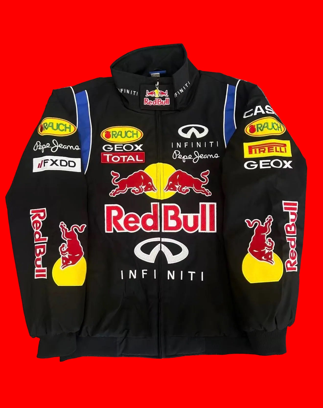 Infiniti Red Bull Racing Team Jackets - Black/Navy Duo with Pepe Jeans
Patches