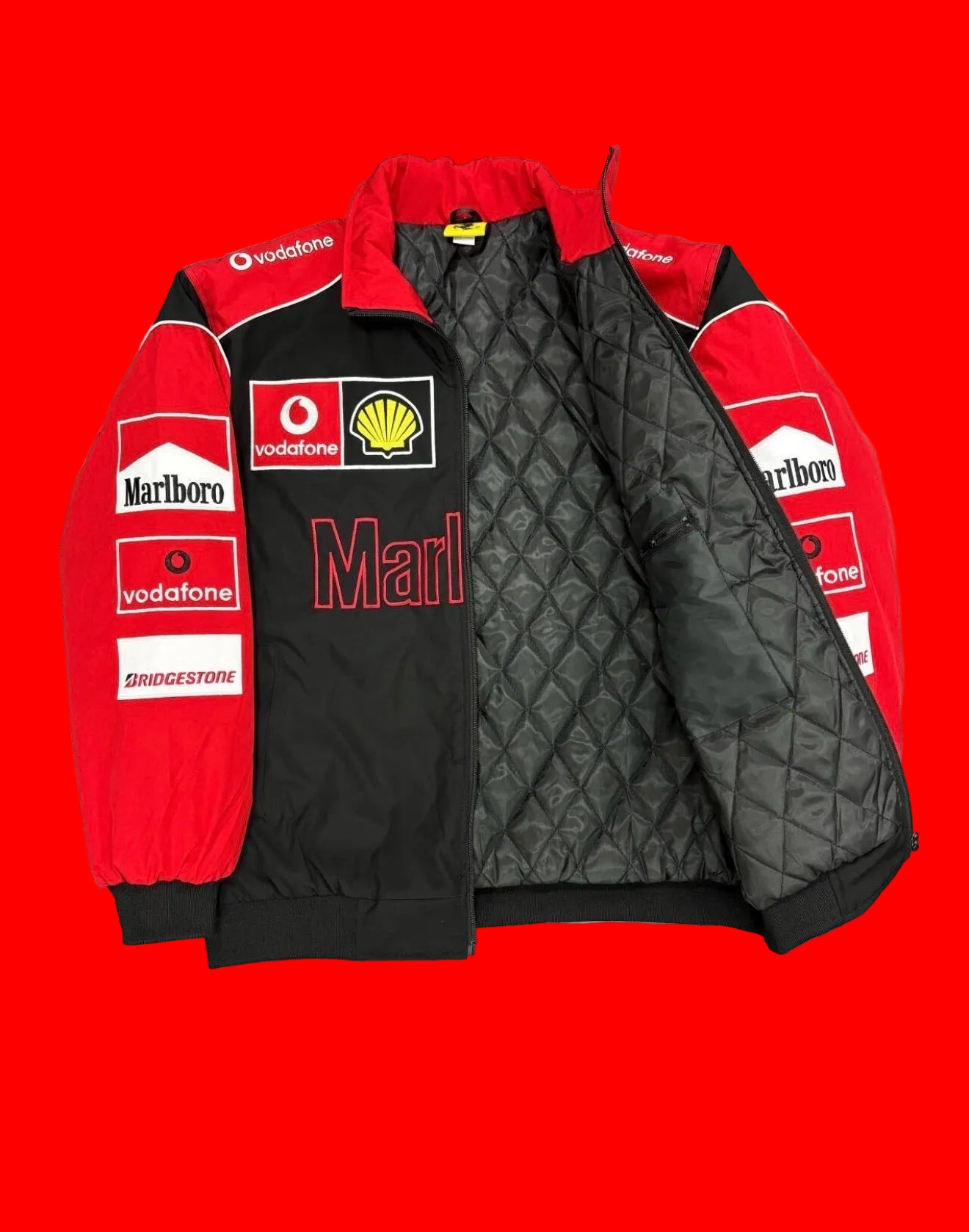 Ferrari F1 Marlboro Sponsor Jacket-Vodafone Shell Bridgestone Patches