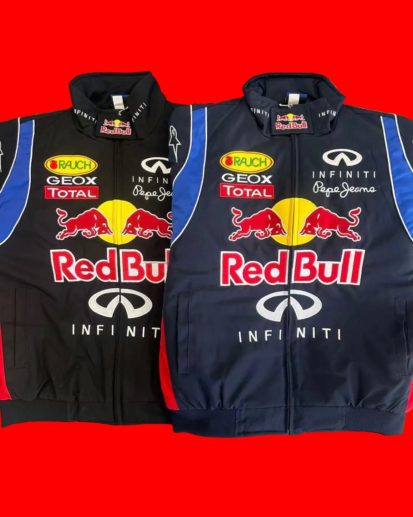 Infiniti Red Bull Racing Team Jackets - Black/Navy Duo with Pepe Jeans
Patches