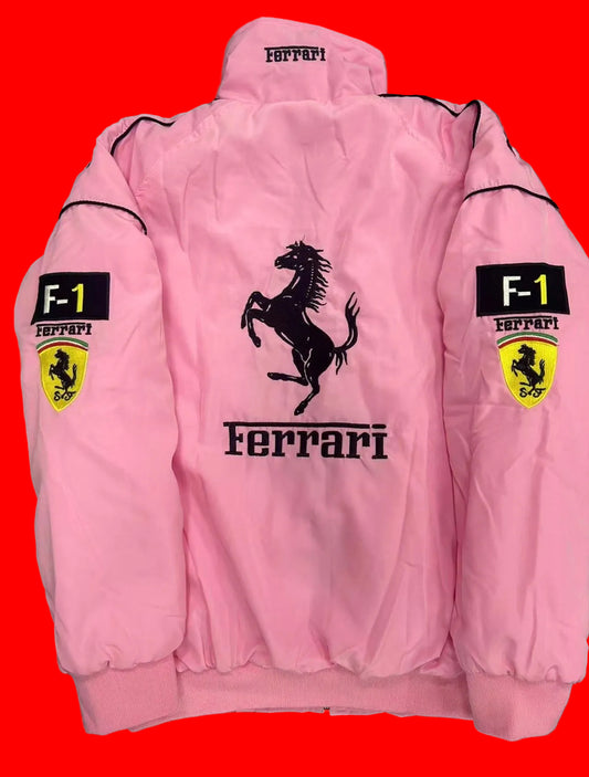 Pink inspired Scuderia Ferrari F1 Racing Jacket - Vintage Puma Style