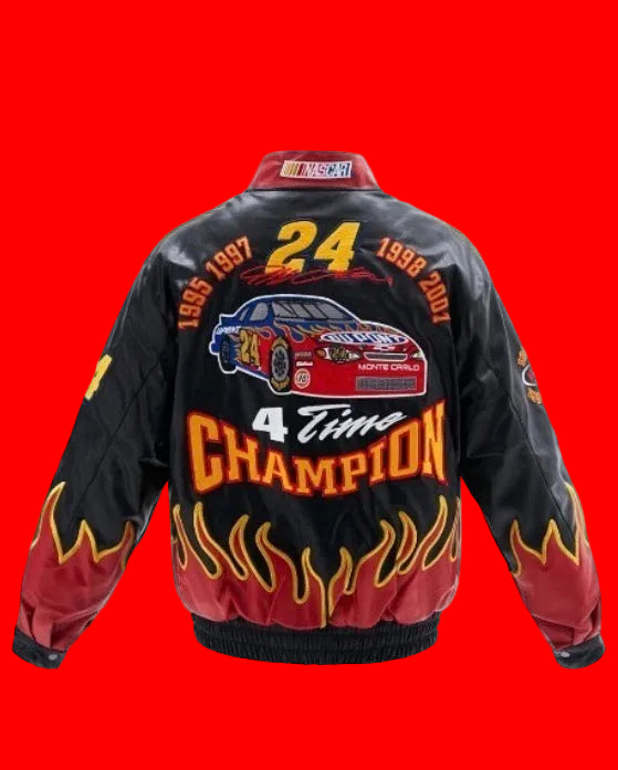 Jeff Gordon 2001 Champion DuPont
NASCAR Racing Jacket - Flame Black/ Red