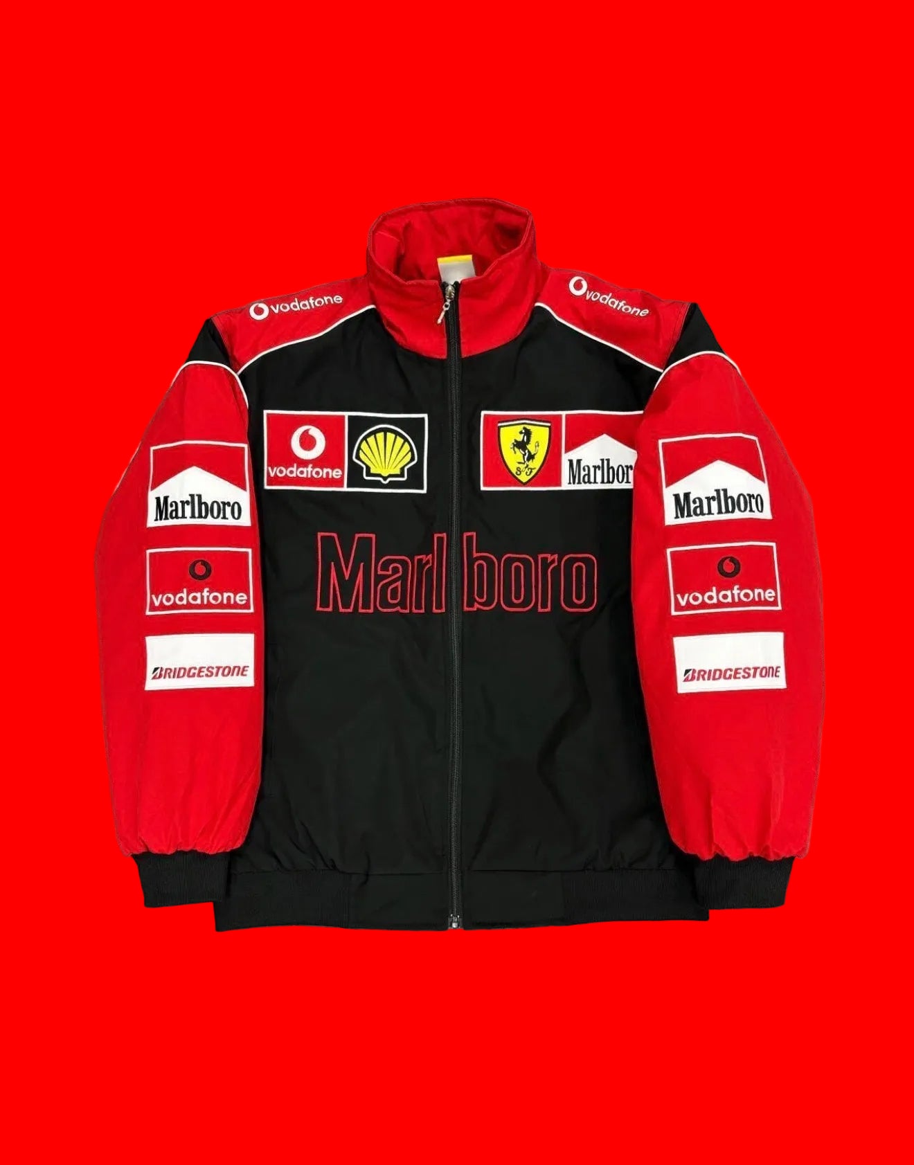 Ferrari F1 Marlboro Sponsor Jacket-Vodafone Shell Bridgestone Patches