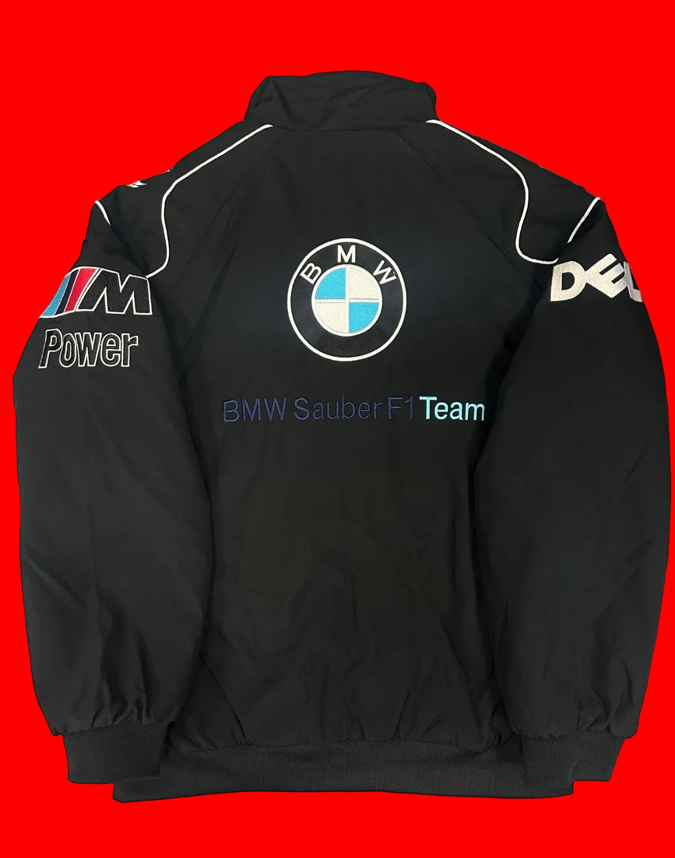 BMW Sauber F1 Petronas Racing Jacket Navv Blue & black Dell M Power Credit Suisse