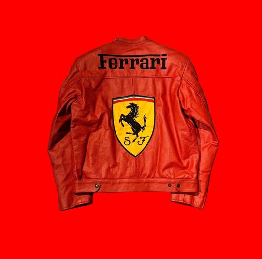 Ferrari Red Leather Jacket - Michael Schumacher 2004 F1 World Champion
Patches